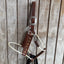 Halter en cuir deluxe avec nez en corde et franges