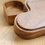 Wooden fruit box, whole wood heart-shaped candy box, nut and dried fruit storage tray, Japanese style solid wood stackable - Korvel