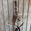 Halter en cuir deluxe avec nez en corde et franges