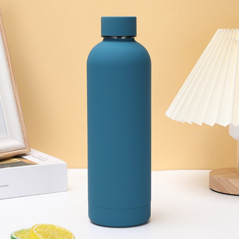 350/500/750ML Double-Wall Stainless Steel Leak-proof Thermal Vacuum Flask Insulated Water Bottle Sports Coffee Straight Body - Korvel