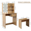 Elegant Bedroom Vanity Set with LED Mirror and Storage