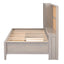 Twin Size Lounge Daybed with Storage Shelves, Cork Board, USB Ports and 3 Drawers, Antique Gray - Korvel