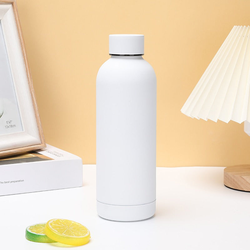 350/500/750ML Double-Wall Stainless Steel Leak-proof Thermal Vacuum Flask Insulated Water Bottle Sports Coffee Straight Body - Korvel