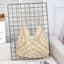Hollow out straw woven bag woven belt armpit bag - Korvel