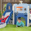 9-1 Toddler Slide Set,Kids Slide for Toddlers Ages 1+, Basketball Hoop, Tunnel and Storage Space, Pirate Ship Themed Slide - Korvel