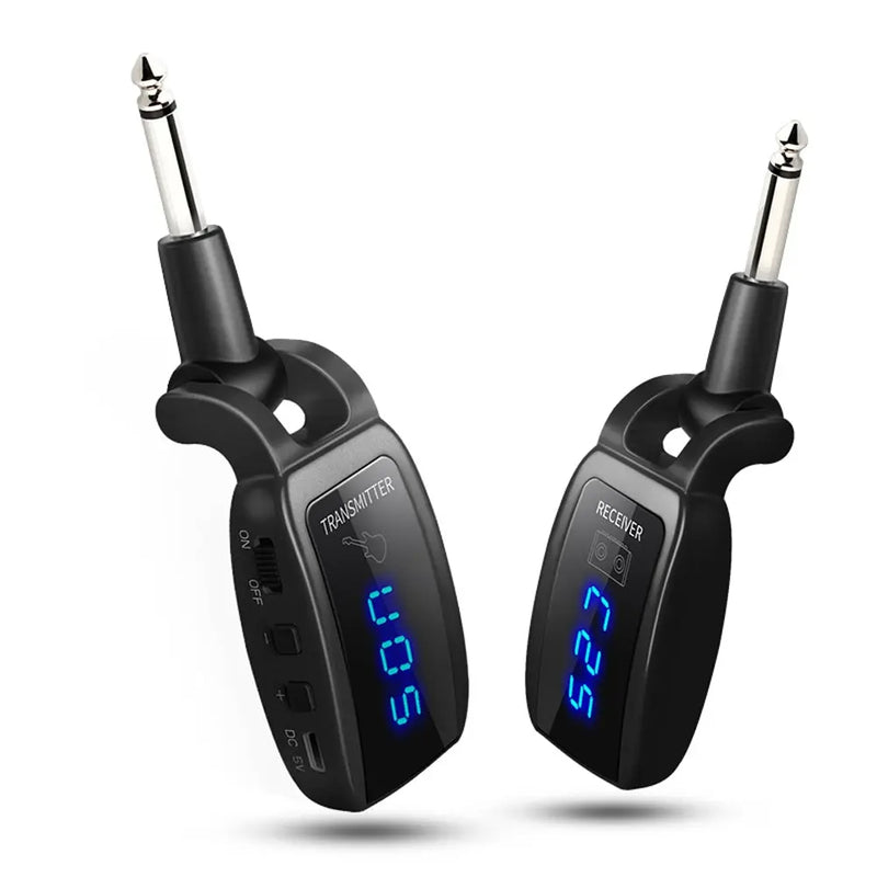 Wireless Guitar System Rechargeable Upgrated LED Screen15 Channels UHF Wireless Guitar Transmitter Receiver Guitar Accessories - Korvel