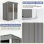5 * 3FT outdoor storage shed, tool shed with sloping roof and lockable door, backyard garden metal shed, courtyard lawn, gray - Korvel