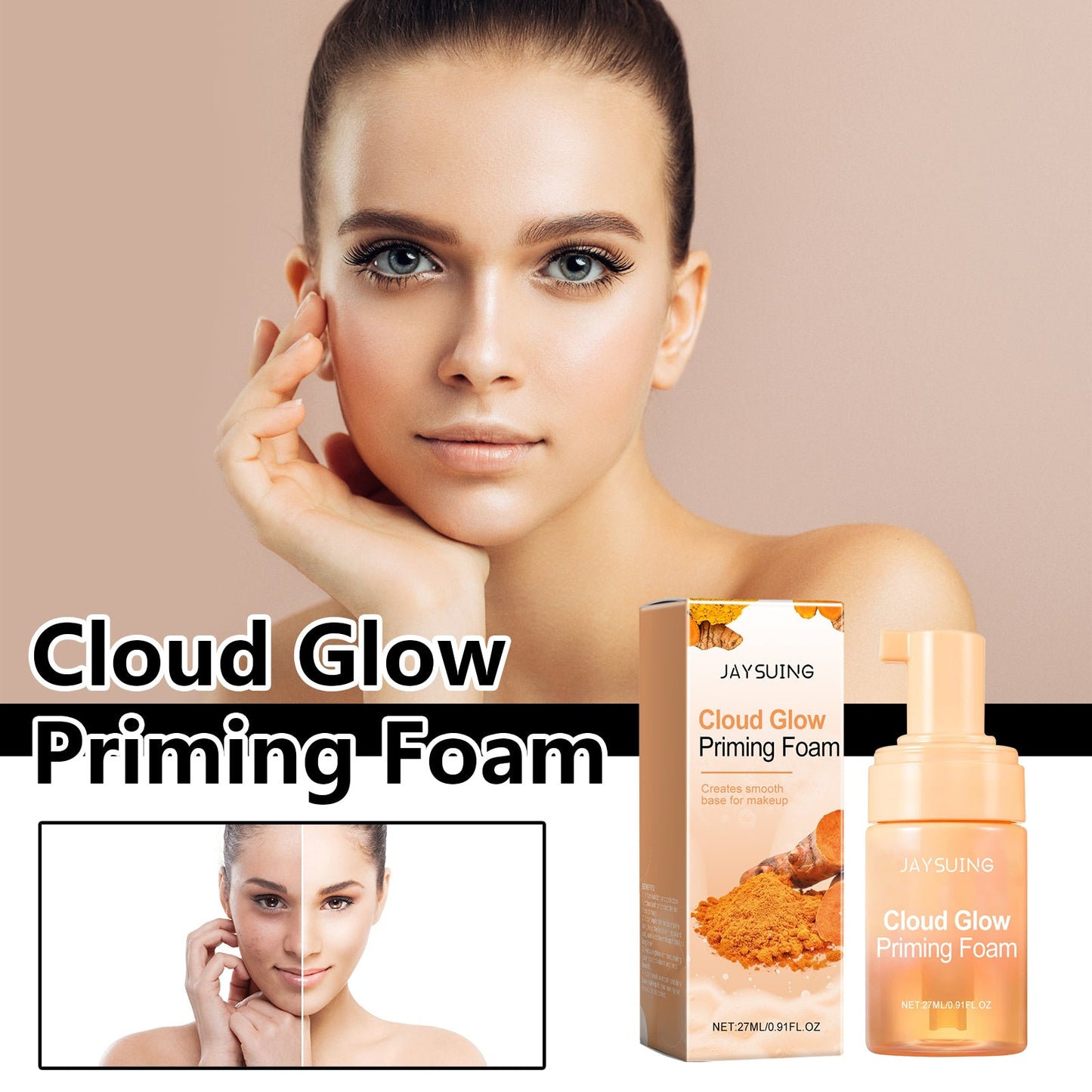 Hydrating Mousse Toner, Hydrating And Moisturizing Facial Skin Essence Before Makeup - Korvel