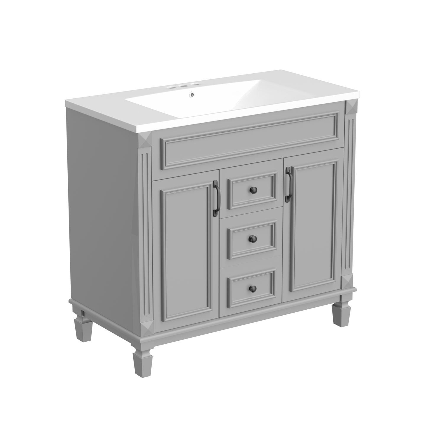 36'' Modern Bathroom Vanity with Soft Closing Doors