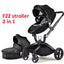 Cochecito Convertible de Lujo Plegable 3 en 1