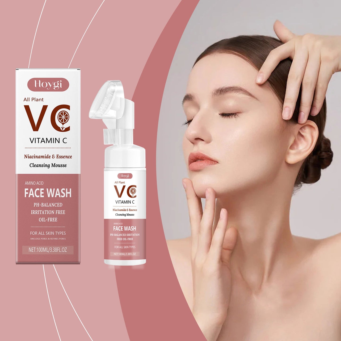 Vitamin C Foam Cleanser Gentle Moisturizing Hydrating Lotion Cleanser For Facial Skin - Korvel