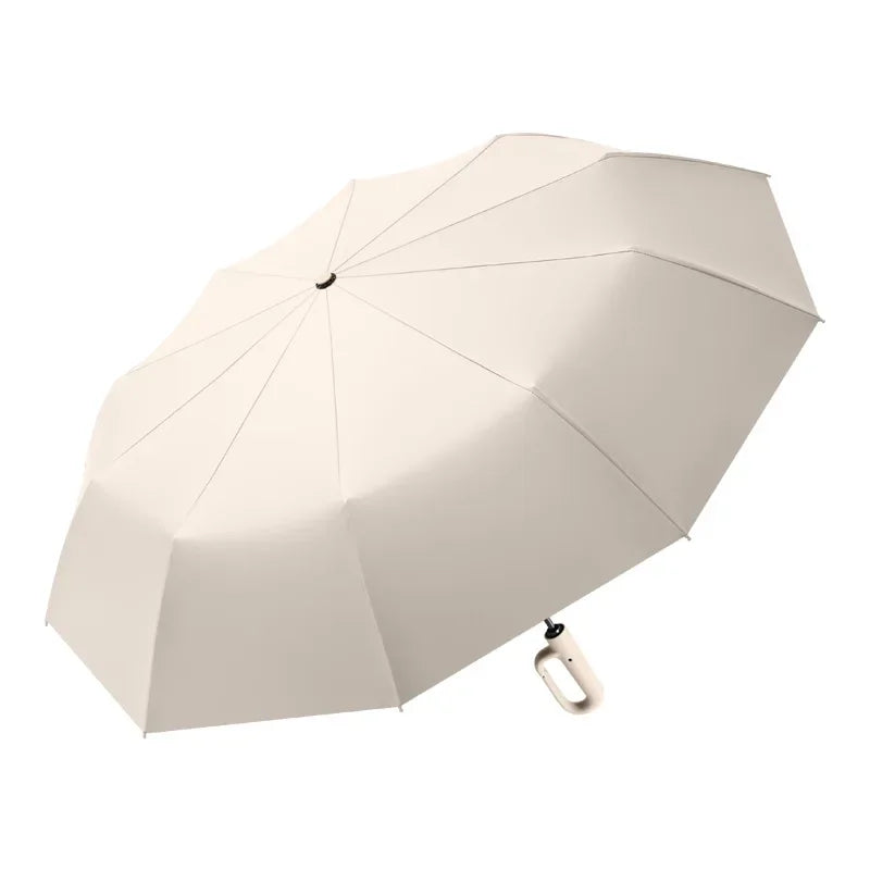 Men's and Women's Sunshade Umbrella Automatic Ring Umbrella Rain and Sun Protection UV Folding - Korvel