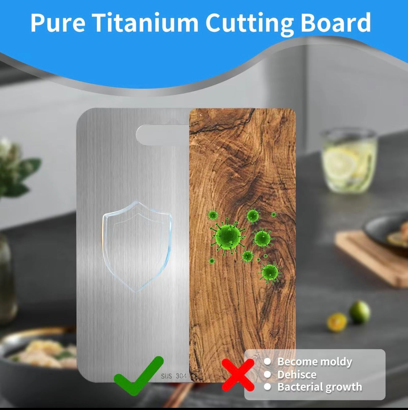 Planche SteelChop - Planche à Découper en Acier Inoxydable Premium