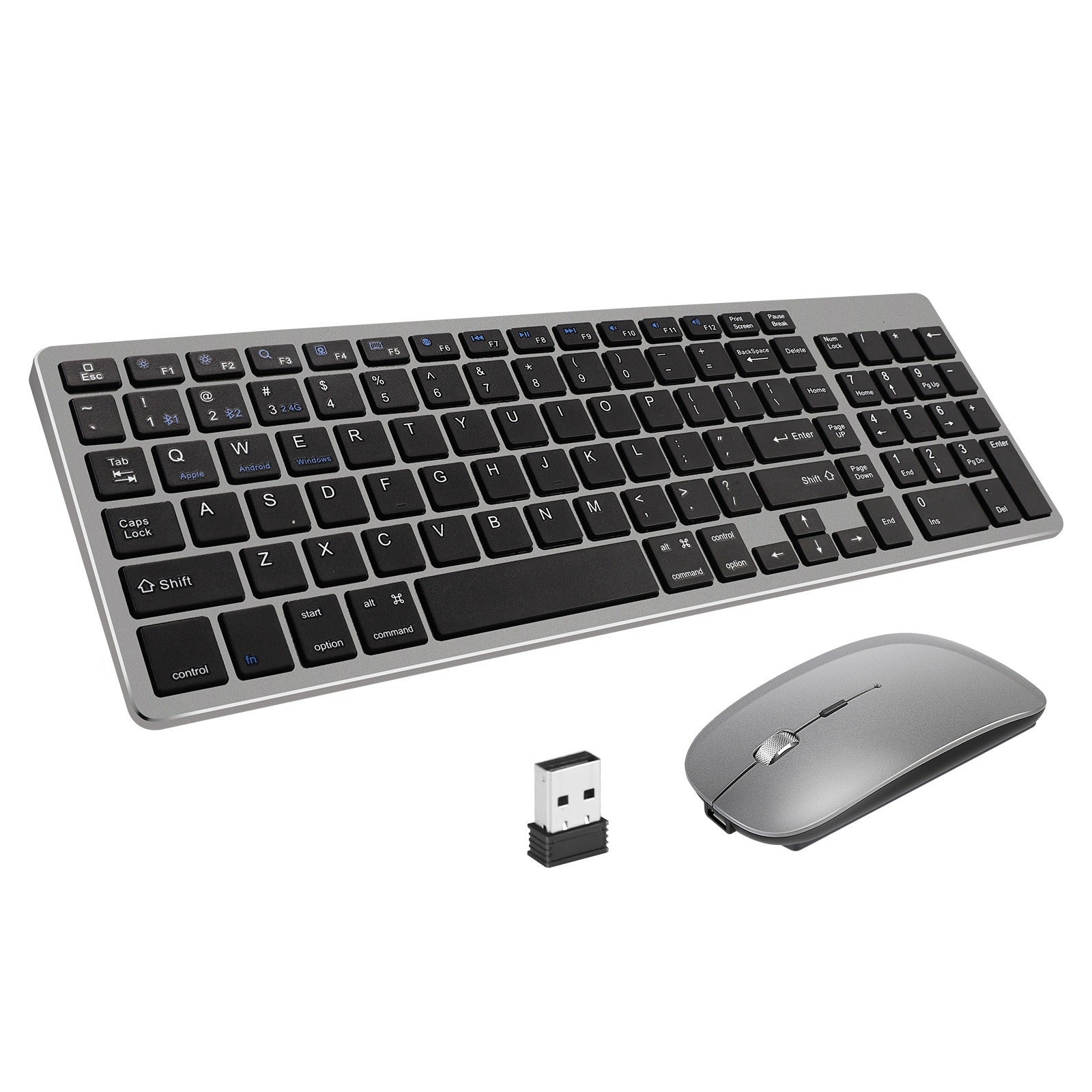 Charging Bluetooth the third mock examination wireless keyboard two zone digital mouse set for iPad game mute office - Korvel