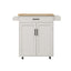 Kitchen island rolling trolley cart with 1 drawer & 2 doors with storage racks & Adjustable Shelves & towel rack - Korvel