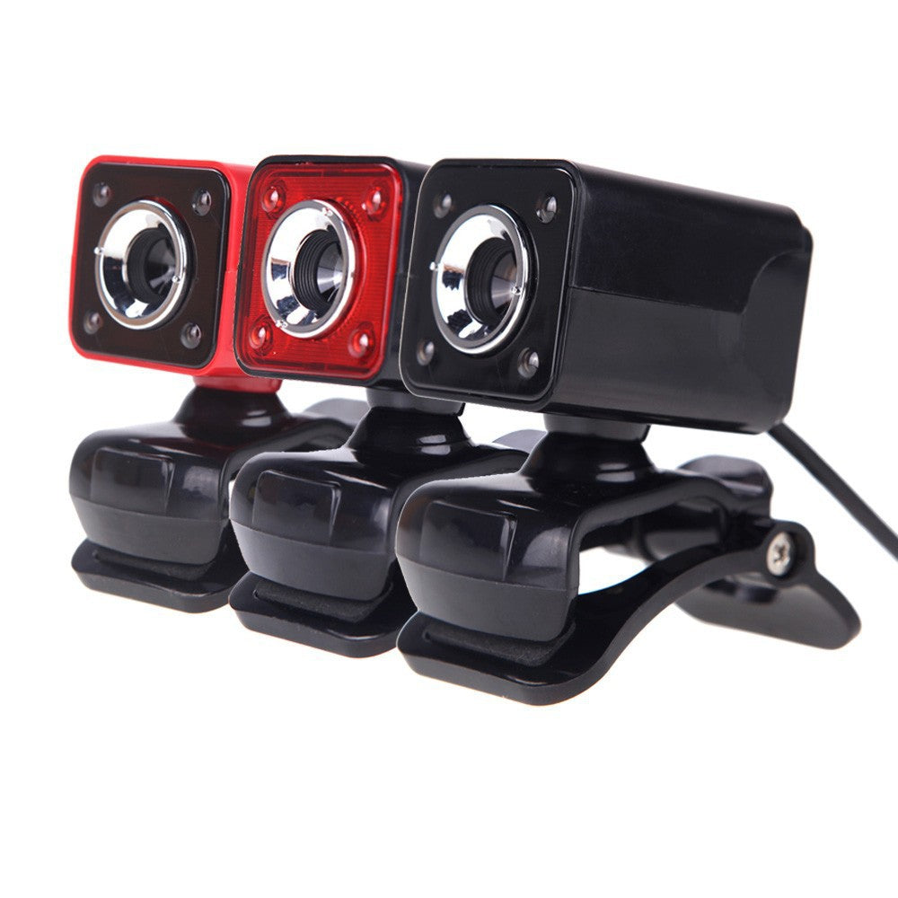 High definition night vision computer camera with built-in 10 meter sound-absorbing microphone and 4LED free switch - Korvel
