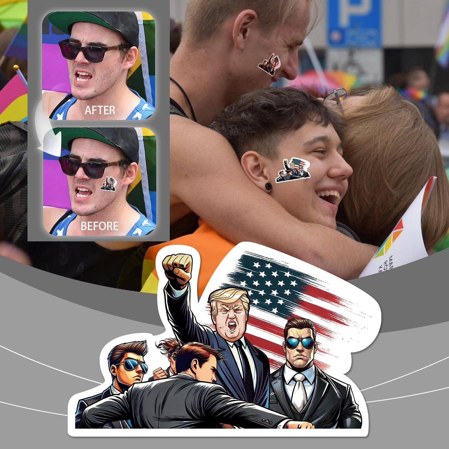 Creative Temporary Face Stickers for Fun Decoration
