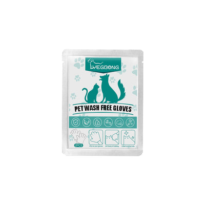 Pet Leave-In Cleaning Gloves Dog Bath Cat Clean Dry Cleaning Gloves Deodorizing Odor Removal - Korvel