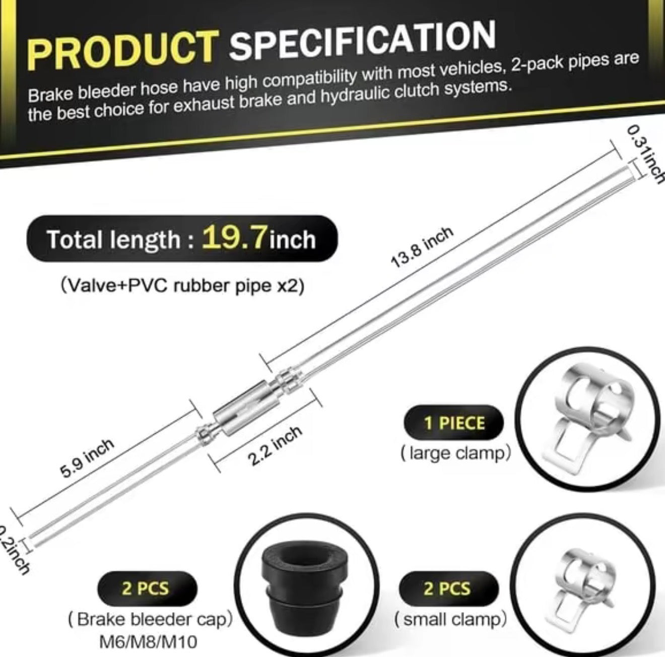 SealFlow Bleeder Hose Kit for Efficient Brake Maintenance