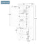 Tall bathroom storage cabinet with two drawers and adjustable shelves for independent storage - Korvel