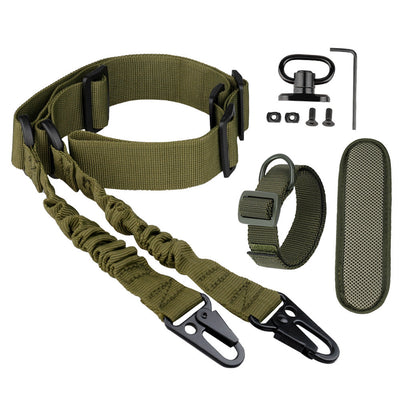 Ordinary Double Point Rope Suit CS Nylon Tactical Strap Cross Body Nylon Tactical Gun Rope - Korvel