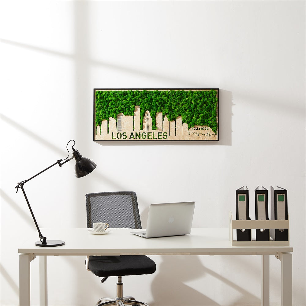 Los Angeles Moss City Silhouette Metal Wall Art Small - Korvel