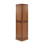 Corner Curio Dispaly Cabinet with Lights, Adjustable Tempered Glass Shelves, Mirrored Back,Walnut(E26 light bulb not included) - Korvel