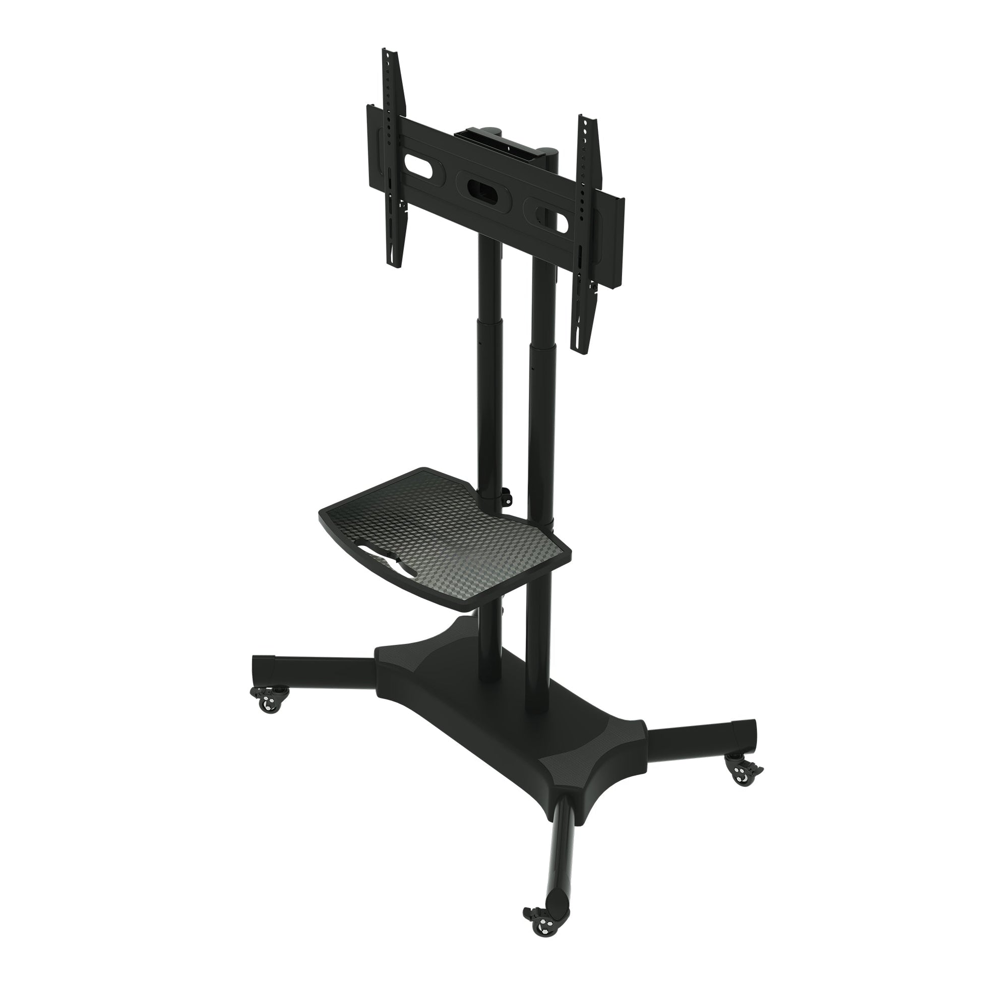 FANCO Universal Rotating TV Stand, suitable for 32-80 inch TVs, with adjustable tilt height and maximum VESA 600x400mm (black) - Korvel