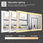 48x24 inch LED bathroom makeup mirror wall mounted adjustable light anti fog touch switch with memory intelligent large bathroom - Korvel