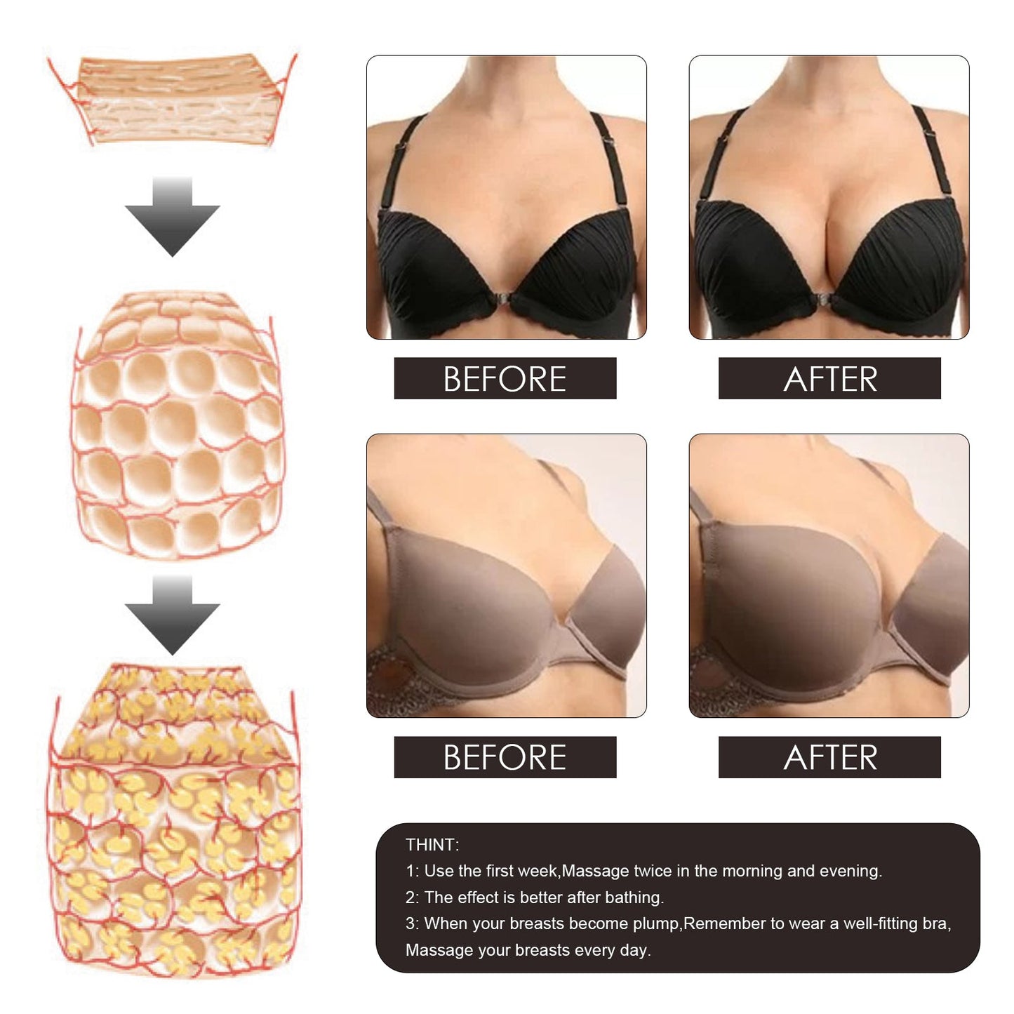 Chest Essential Oil Volumizing Milk Lift Relaxant Chest Full Firming Care Essential Oil - Korvel