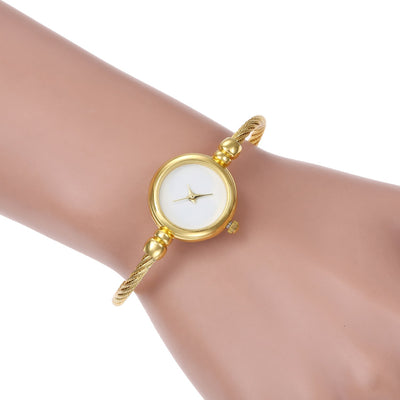 Ladies' alloy steel wire rope bracelet watch chic style fresh student casual fashion watch women's style - Korvel