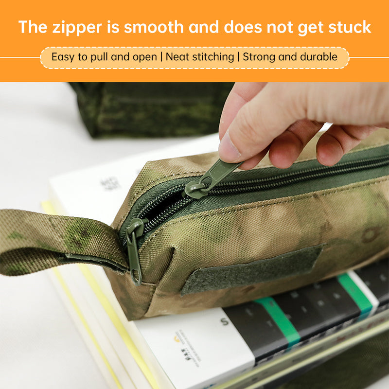 Cold War-era large-capacity tactical storage bag – versatile MOLLE-compatible pouch for students/stationery or tactical use. - Korvel