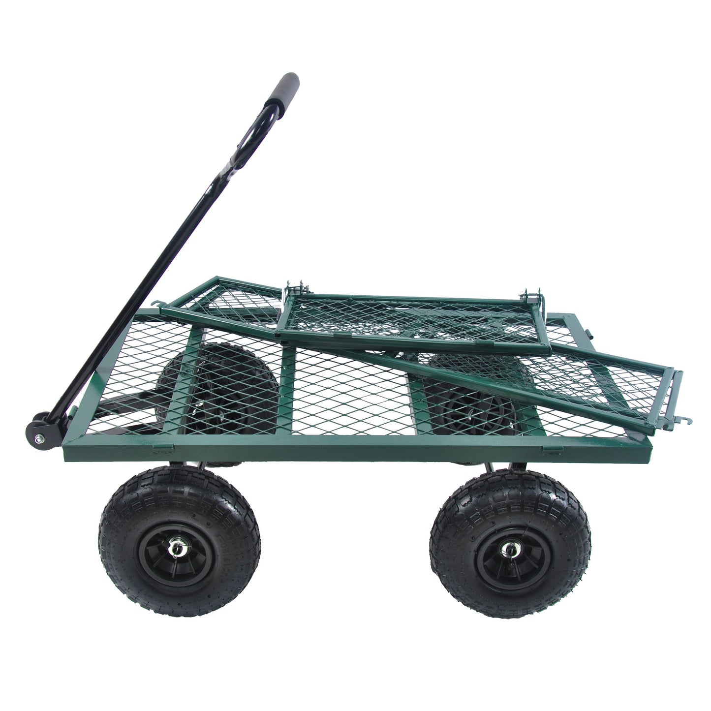 Wagon Cart Garden cart trucks make it easier to transport firewood (green) - Korvel