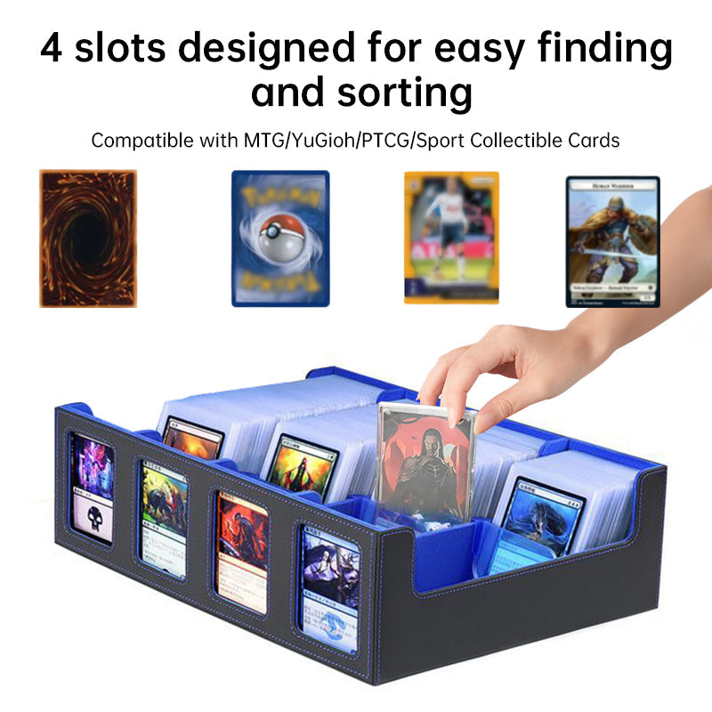 Large-capacity 3000+ Tabletop Game Card Storage Box - Yu-Gi-Oh! & Pokémon Flip-Top Card Case - Korvel