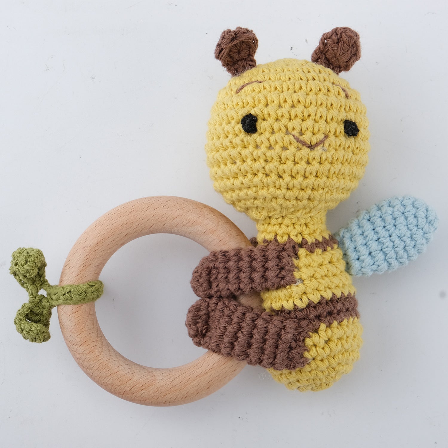 Carving Name Baby Soothing Bell Newborn Gift Bath Gift Knitted Cartoon Doll - Korvel