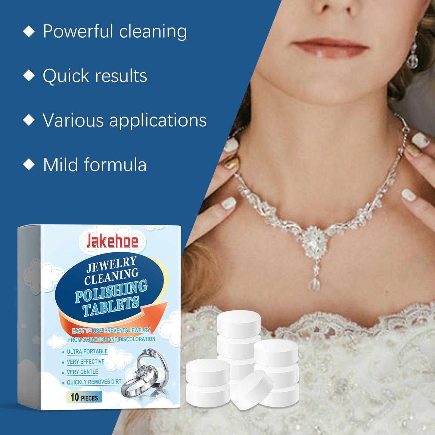 Jewelry Cleaning Effervescent Tablet Jewelry Decontamination Care Cleaning Jewelry Ring Bracelet Cleaning Effervescent Tablet - Korvel