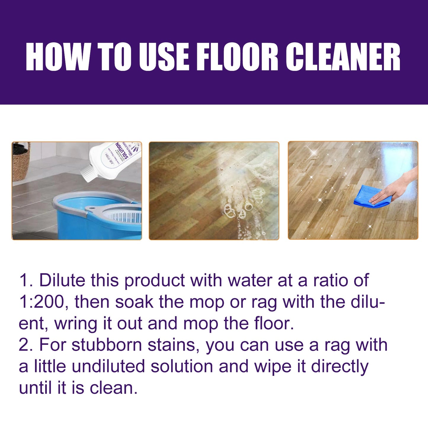 Wood Floor Cleaning Liquid, Household Wood Floor Brightening, Decontaminating, Decontaminating, And Perfuming Cleaner - Korvel