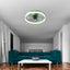 Dimmable LED Ceiling Fan with Modern Design in Green