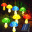 Solar mushroom light lawn LED ground plug light string outdoor waterproof one to eight plant decorative light - Korvel