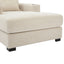 39.7" Oversized Chaise Lounger Modern Style Sofa Couch ,with Pillows, Charge Station & Cup Holders, Chenille Fabric, Cream - Korvel