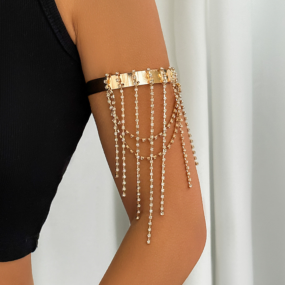 Western style beaded tassel arm chain jewelry Bohemian love arm bracelet for women - Korvel