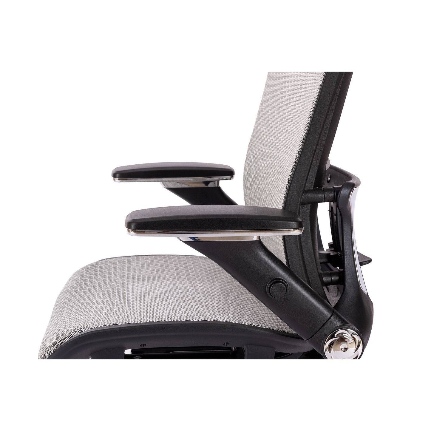 GREY Ergonomic Mesh Office Chair High Back - Adjustable Headrest with Flip-Up Arms - Korvel