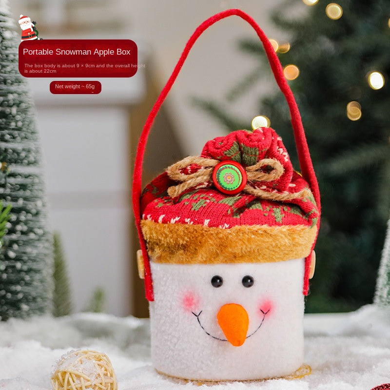 Christmas decorations, cartoon tote bags, gift bags, Christmas gift bags, children's candy bags, apple bags - Korvel