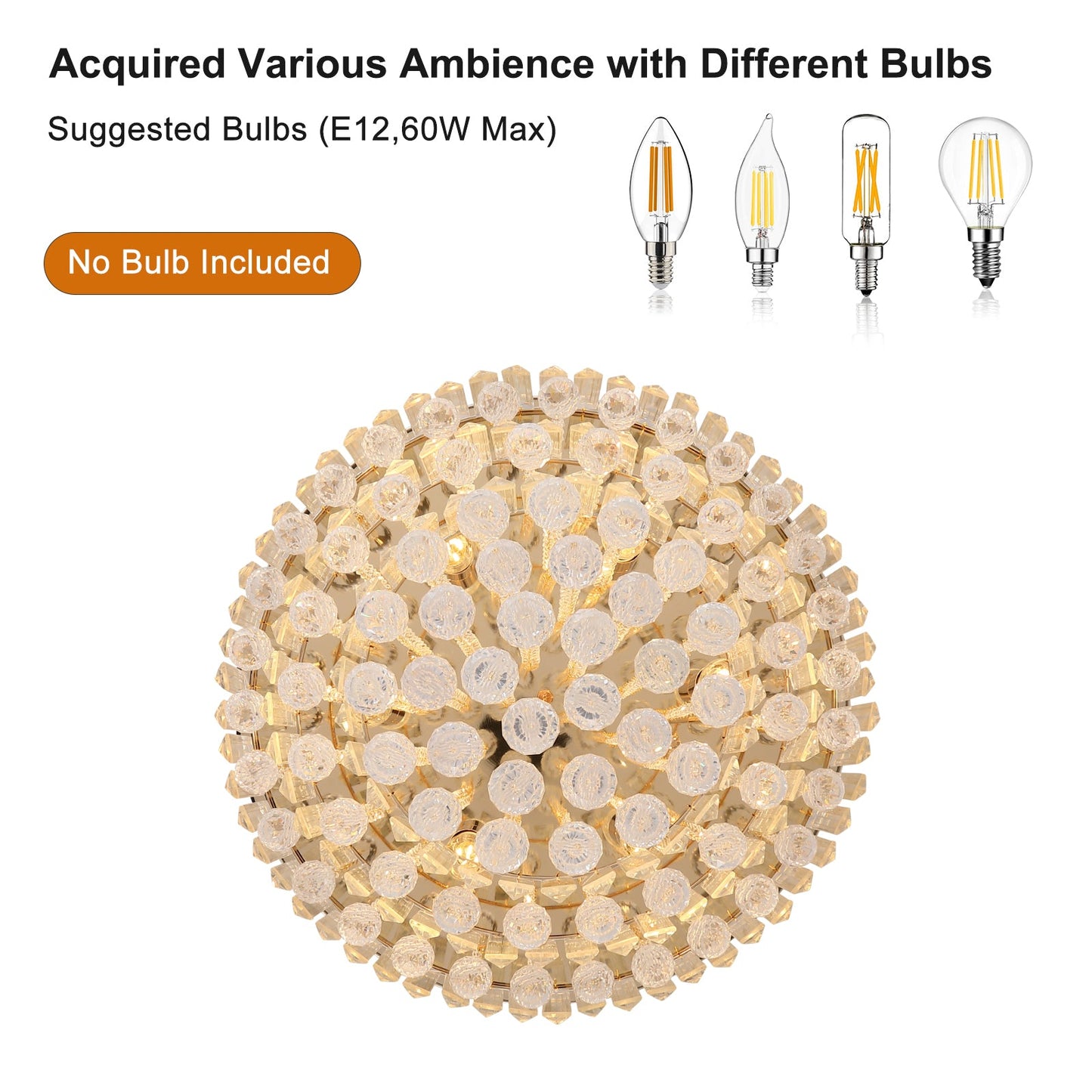 Chandelier en cristal moderne de luxe doré pour des espaces élégants