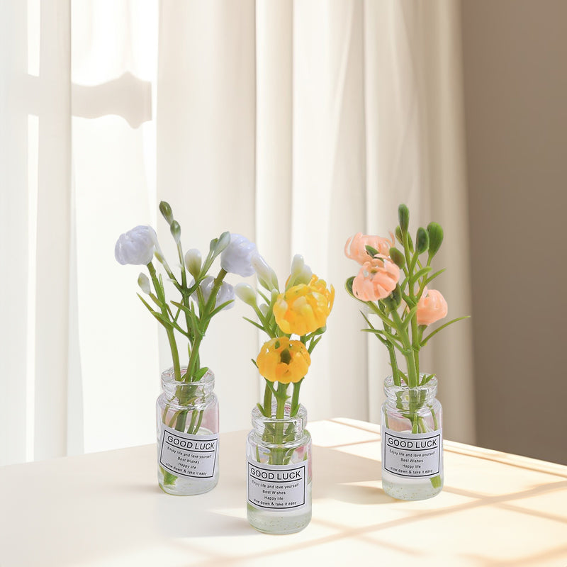 Multicolor three-dimensional luminous vase, creative handmade DIY cream glue accessories, resin small parts - Korvel