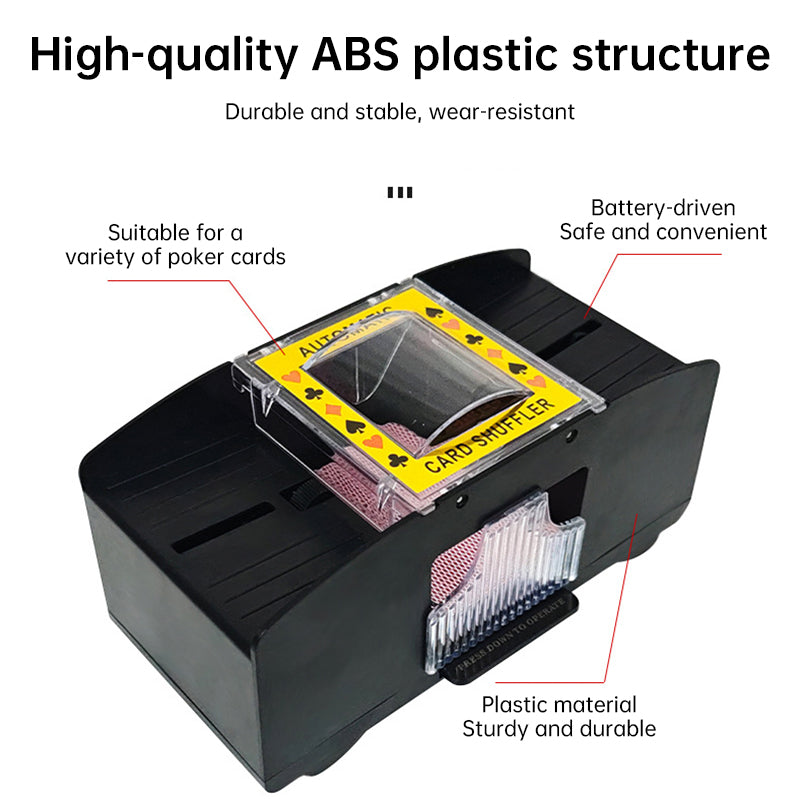 Silent ABS Card Shuffler for Poker and Board Games