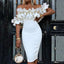 Robe de Soirée Bodycon Blanche Élégante