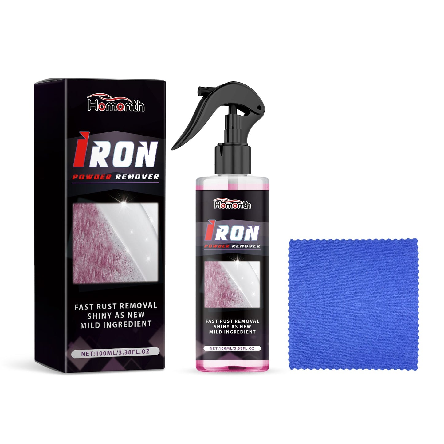 Wheel Paint Removal Iron Spray, Automobile Metal Rust Refurbishment Anti-Rust Care And Maintenance Cleaner - Korvel