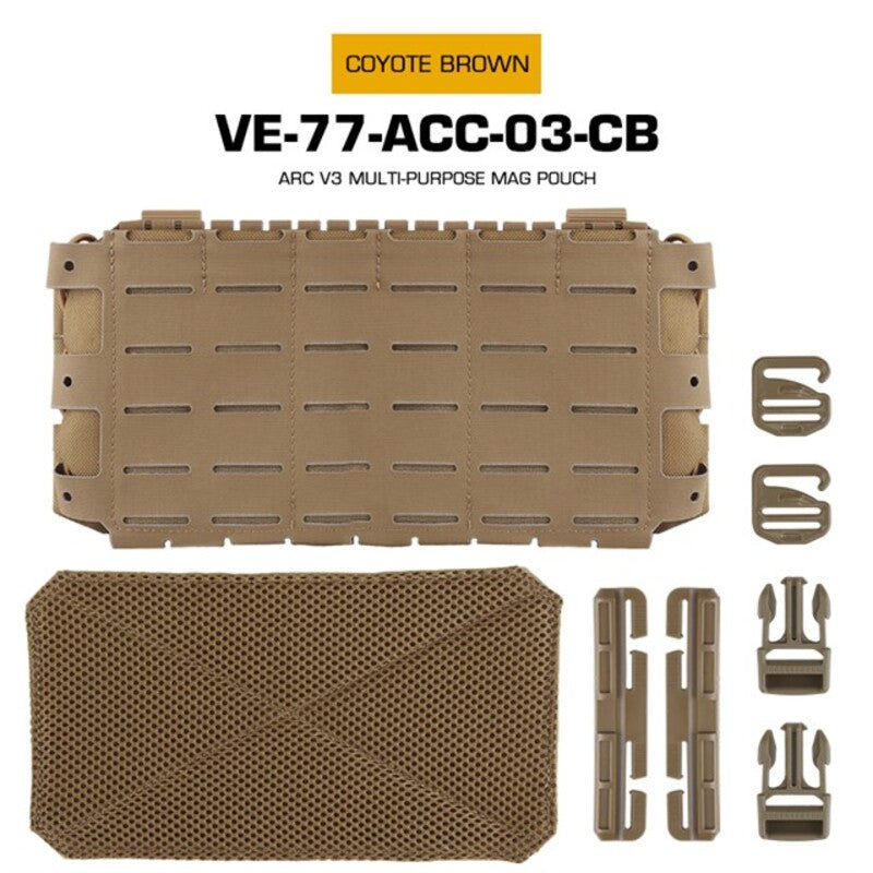 Tactical ARC V3 Molle Mag Pouch for M4/AR15, laser-cut, for hunting & airsoft. - Korvel