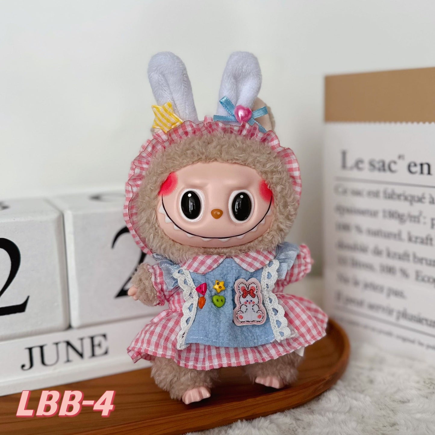 [Clothes Only]15-17 cm Labubu Sitting Party Doll Clothes Cute Set Clothes - Korvel